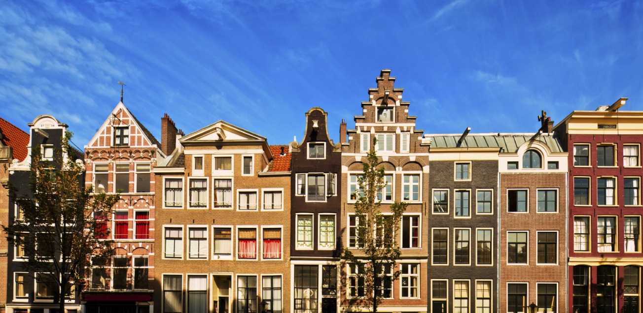 Canal houses in Amsterdam, Netherlands
